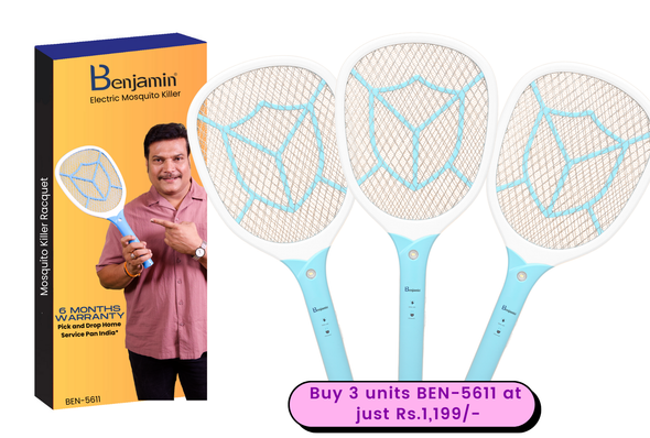 Buy 3 Units BEN-5611 Mosquito bats at just Rs.1,199/-